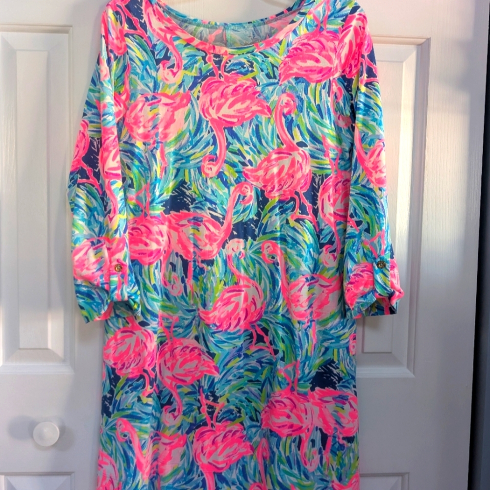 Lilly Pulitzer Flamingo Print Dress